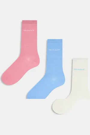 GANT Set van 3 paar katoenen sokken met logo in blauw, wit en roze
