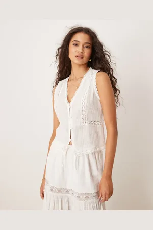 ASOS Gilet met kanten afwerking in