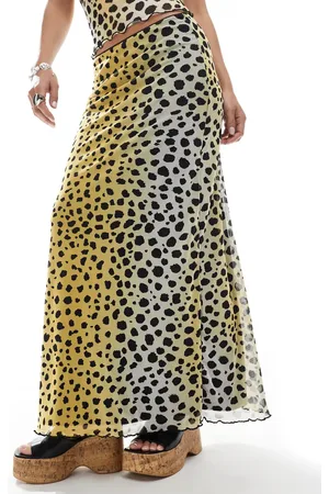 JJXX Maxi rok van mesh met dalmatiërprint, deel van co-ord set