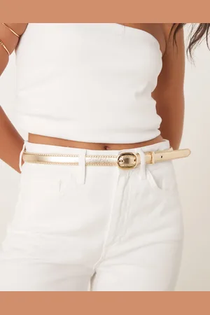 MANGO Klassieke riem met ovale gesp in