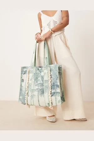 Accessorize Extra grote gewatteerde shopper met palmprint in