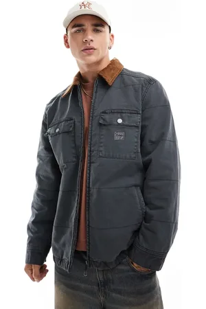 Lee Workwear - Gewatteerd canvas jack in antraciet