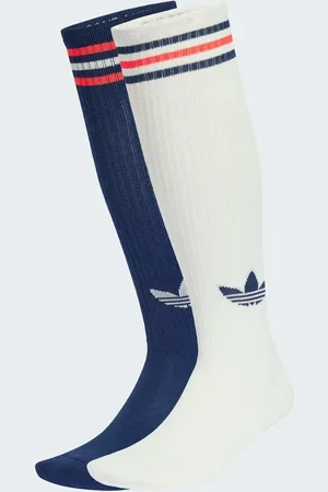 adidas Set van 2 paar kniekousen met 3-Stripes in gebroken en nacht indigo