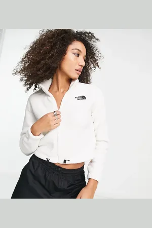 The North Face Shispare - Hoogpolige fleece met cropped pasvorm en rits in crème, Exclusief bij ASOS
