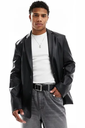 ASOS Oversized blazer van imitatieleer in