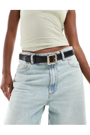 MANGO Riem met vierkante gesp in