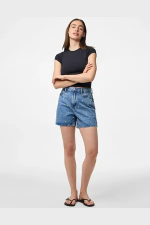 Pieces® Denim short in lichtblauw