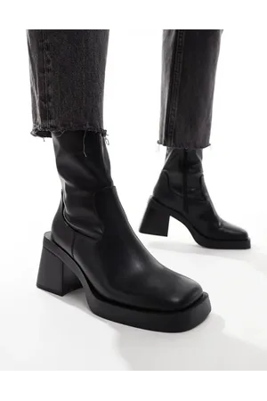 ASOS Rome - Laarzen met plateauzool, vierkante neus en halfhoge hak in