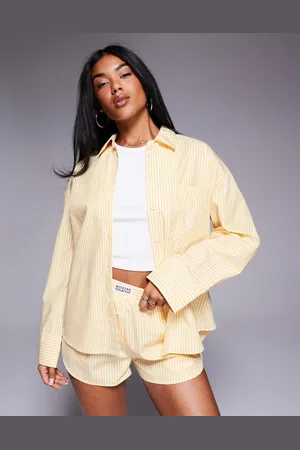 ASOS Weekend Collective - Gestreept geweven overhemd van co-ord set in