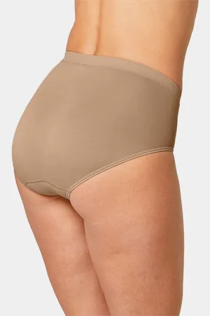GOLDNER Hoogwaardige, gladde tailleslip - camel - Gr. 46 van