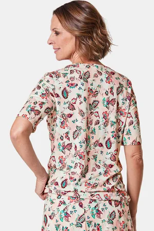 GOLDNER Gedessineerd shirt in krachtige kleuren - rosé / gedess. - Gr. 25 van