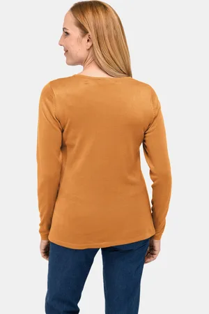 GOLDNER Pullover met V-hals - honing - Gr. 19 van