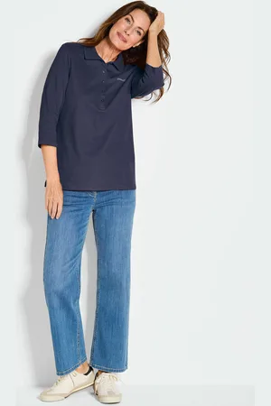 GOLDNER Poloshirt van eersteklas piquéstof - marine - Gr. 19 van
