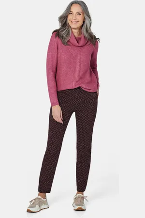 GOLDNER Jacquardbroek met stretch - bessen / gedess. - Gr. 23 van