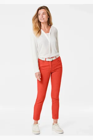 GOLDNER 7/8-jeans Bella van superstretch voor veel bewegingsvrijheid - oranje - Gr. 205 van