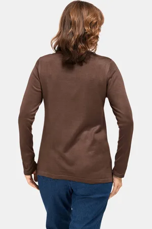 GOLDNER Pullover met opstaande kraag - taupe - Gr. 19 van