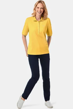 GOLDNER Poloshirt van eersteklas piquéstof - honing - Gr. 21 van