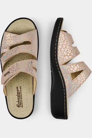 GOLDNER Sandalen met weldadige kruiden-inlay - beige / metallic - Gr. 36 van