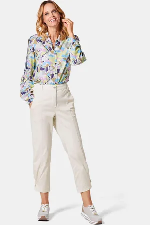 GOLDNER Broek met elastische tailleband - steengrijs - Gr. 19 van