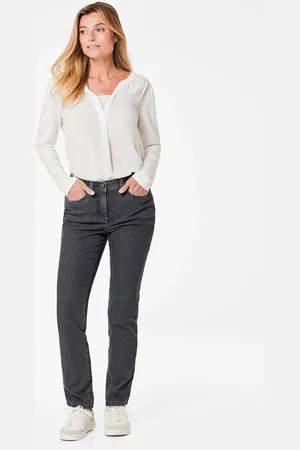 GOLDNER Klassieke jeans LOUISA - antraciet - Gr. 195 van