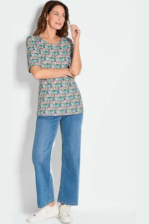 GOLDNER Shirt met trendy print - / gedess. - Gr. 40 van