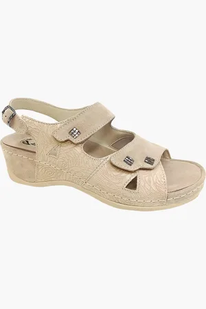 GOLDNER Sandalen met elastische inzet - beige - Gr. 41 van