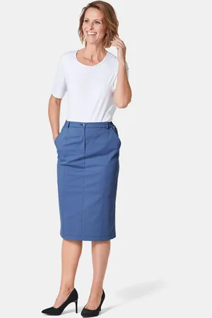 GOLDNER Sportief-elegante satijnen rok - - Gr. 19 van