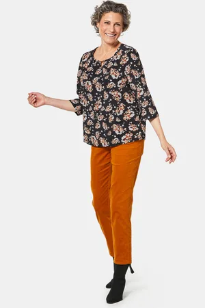 GOLDNER Blouse met bloemenprint - / gebloemd - Gr. 19 van