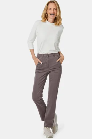 GOLDNER Broek van zachte stretch - taupe - Gr. 215 van
