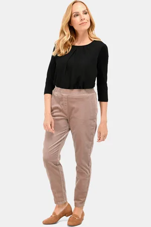 GOLDNER Corduroy broek met elastische tailleband - beige - Gr. 275 van