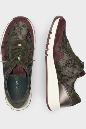 GOLDNER Sneakers - bordeaux / kaki - Gr. 4 van