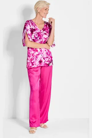 GOLDNER Blouse - / wit / gebloemd - Gr. 19 van
