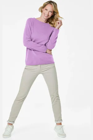 GOLDNER Pullover van kasjmier met boothals - sering - Gr. 21 van