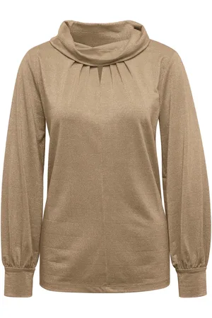 GOLDNER Zacht glanzend shirt - goudkleurig - Gr. 20 van