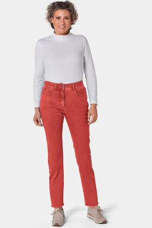 GOLDNER Corrigerende broek - terracotta - Gr. 205 van