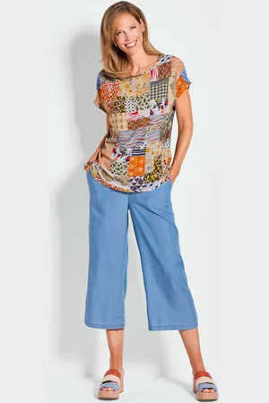 GOLDNER Blouse met print - / gedess. - Gr. 25 van