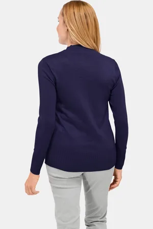 GOLDNER Pullover in twinsetlook - donkerblauw - Gr. 20 van