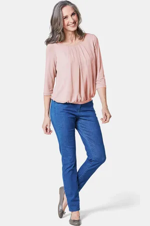 GOLDNER Verzorgd shirt in elegante blouselook - rosé - Gr. 19 van