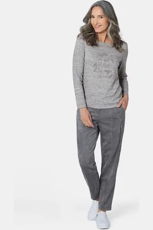 GOLDNER Shirt met applicatie en lange mouwen - / gemêleerd - Gr. 20 van