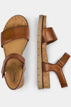 GOLDNER Sandalen met verstelbare klittenband - cognac - Gr. 37 van