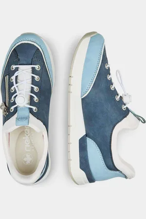 GOLDNER Slippers - blau / weiß - Gr. 36 van