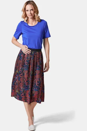 GOLDNER Rok met etskant - / koraalrood / gedess. - Gr. 19 van