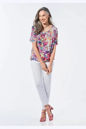 GOLDNER Gedessineerd shirt met geraffineerde details - / gedess. - Gr. 22 van
