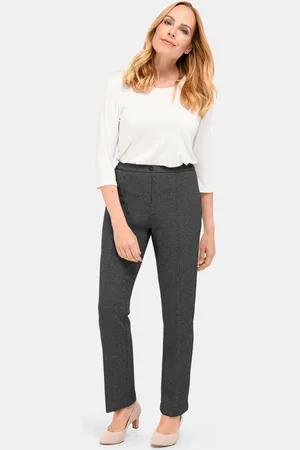 GOLDNER Jersey thermobroek CARLA met elastische tailleband - / gemêleerd - Gr. 265 van