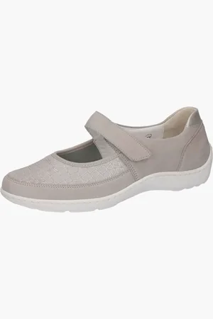 GOLDNER Schoenen met verstelbare klittenbandsluiting - steengrijs / zilverkleurig - Gr. 36 van