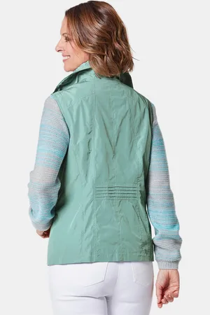 GOLDNER Licht vest met een chique glans - mintgroen - Gr. 19 van