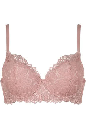 GOLDNER Beugelbeha met voorgevormde cups en kant - oudrosé - Gr. 85 B van