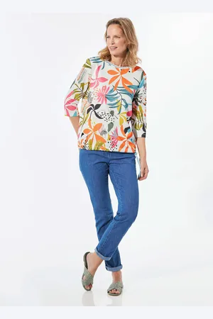 GOLDNER Sweater met boothals - / gedess. - Gr. 19 van