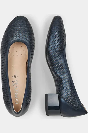 GOLDNER Pumps met modieuze perforatie - marine / metallic - Gr. 38 van