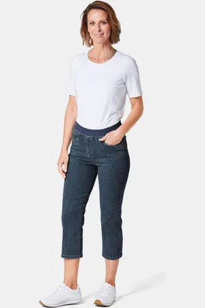 GOLDNER 3/4-jeans met elastische band - marine - Gr. 195 van